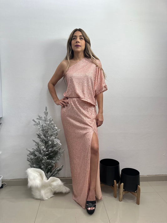 Traje rose gold